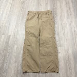 Carhartt Flame Resistant Loose Fit Midweight Canvas Jeans Men's 38x34 Tan Work